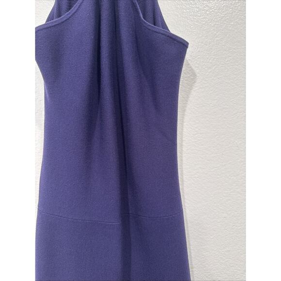 Halston Heritage Aubergine Halter Dress Women’s Size XS Knit Open Back Bodycon - Picture 5 of 9